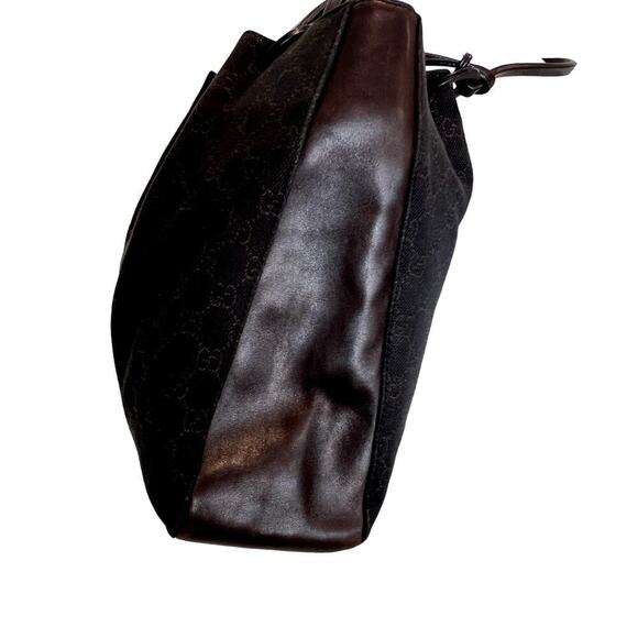 Gucci Chocolate Brown Hobo Tote GG Canvas Brown 101920 - Picture 7 of 13